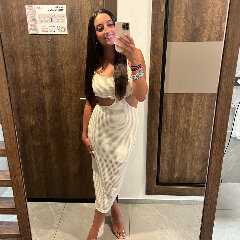 Cream Cutout Dress